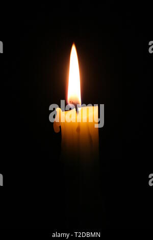 Brennende Kerze close-up Stockfoto