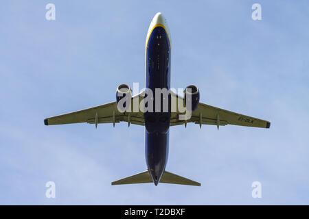 Boeing 737-800 der Ryanair livery. Stockfoto