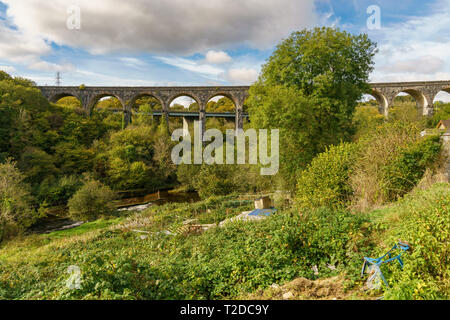 Die Cefn-Coed Viadukt in Merthyr Tydfil, Mid Glamorgan, Wales, Großbritannien Stockfoto