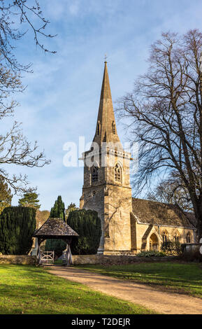 Lower Slaughter Pfarrkirche, Gloucestershire Stockfoto