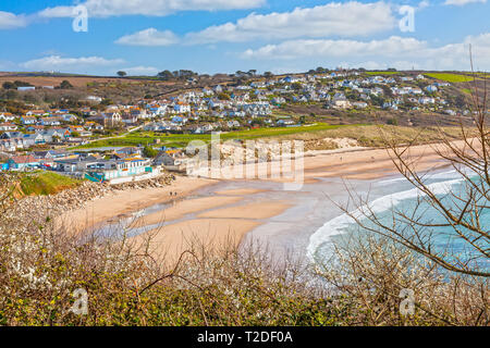 An der Küste Pfad nähert sich Sydney Cove an Praa Sands Cornwall England UK Europa Stockfoto