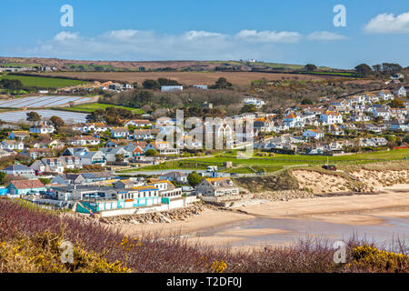 An der Küste Pfad nähert sich Sydney Cove an Praa Sands Cornwall England UK Europa Stockfoto