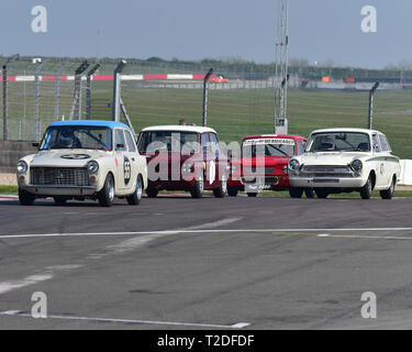 Rob Wainwright, Austin A40, historische Tourenwagen, HSCC, Öffner, Samstag, den 30. März 2019, Donington Park, Rundstrecke, CJM Fotografie, c Stockfoto