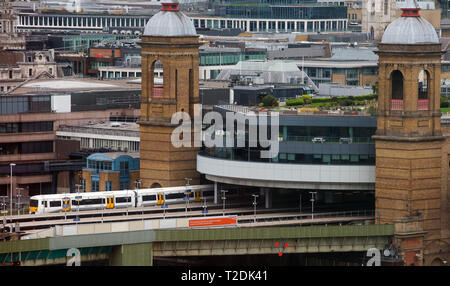 Cannon Street Bahnhof Allgemeine Ansicht GV Luftaufnahme Stockfoto