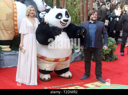 Mar 06, 2016 - London, England, UK - Die Europäische Premiere von "Kung Fu Panda 3', Odeon Leicester Square - Roter Teppich Ankünfte Foto zeigt: Jack Black Stockfoto