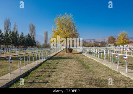 Bitola, Mazedonien - Französisch 1.Weltkrieg Militärfriedhof Stockfoto