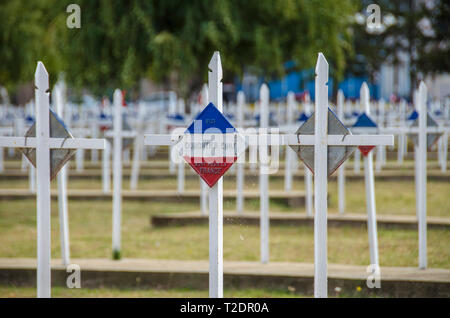 Französische WW1 Soldatenfriedhof in Bitola, Mazedonien Stockfoto