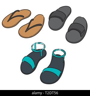 Vektor einrichten von Hausschuhe Stock Vektor