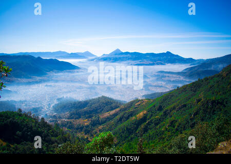 Un Gran Fondo gran una Velle hermoso Vista y Mirador El granizo santa cruz de cajola Xela quetzaltenango Ciudad del Valle Hermoso un lugar Stockfoto