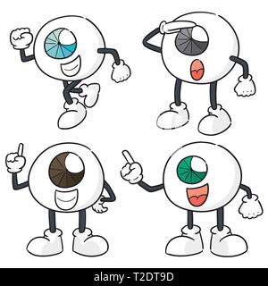 Vektor einrichten von Cartoon eye Stock Vektor