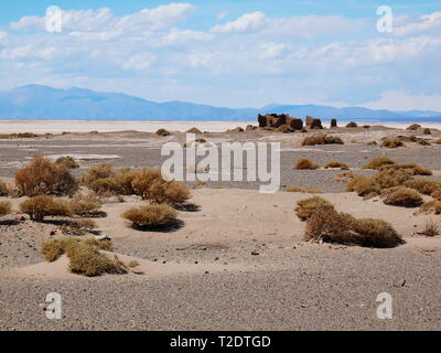 Salinas grandas in der Nähe von San Antonio de los Cobres, Argentinien Stockfoto