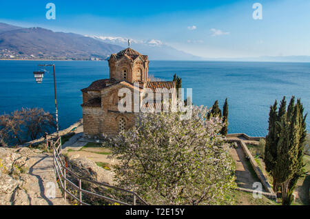 Kaneo, Ohrid, Mazedonien - St. Johannes Kirche Stockfoto