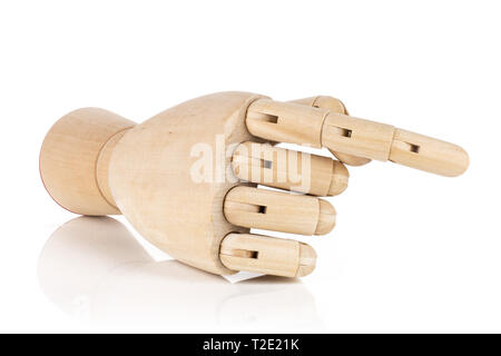 G schreiben. gehörlose Gebärdensprache auf weißem Hintergrund Stockfoto