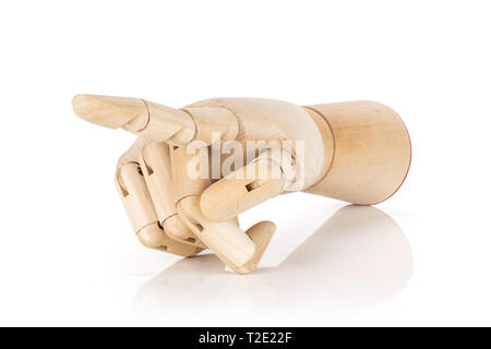 Z schreiben. gehörlose Gebärdensprache auf weißem Hintergrund Stockfoto