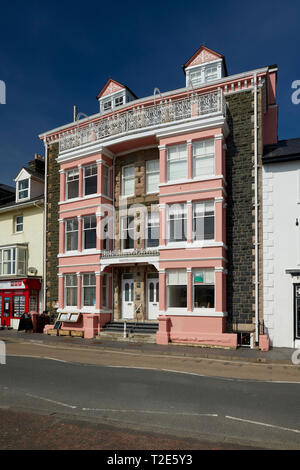 Unterkunft direkt am Meer Aberdovey Gwynedd Wales UK Stockfoto