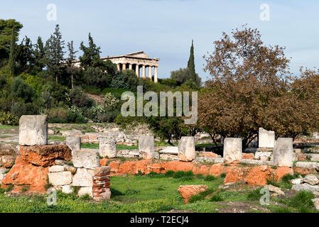 Tempel des Apollon Patroos Teil der antiken Agora in Athen, Griechenland Stockfoto