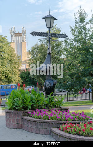 BREST, BELARUS - Juli 28, 2018: Straße Skulpturen. Belarus. Brest. Stockfoto