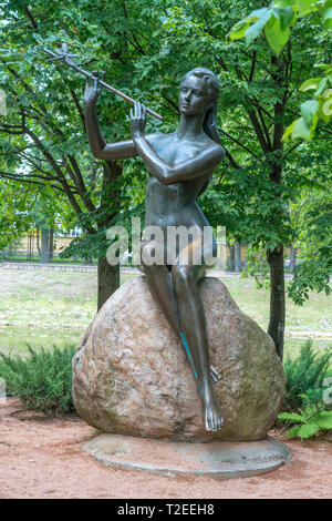 BREST, BELARUS - Juli 28, 2018: Straße Skulpturen. Belarus. Brest. Stockfoto