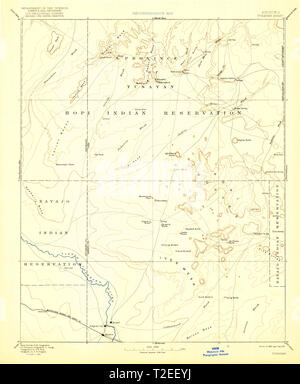 USGS TOPO Karte az Arizona Tusayan 315617 1886 250000 Restaurierung Stockfoto