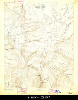 USGS TOPO Karte az Arizona Verde 315619 1892 250000 Restaurierung Stockfoto