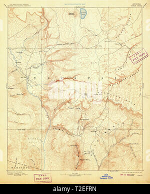 USGS TOPO Karte az Arizona Verde 315622 1892 250000 Restaurierung Stockfoto