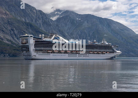 Star Princess Kreuzfahrtschiff in Tarr Einlass, Glacier Bay National Park, Alaska Stockfoto