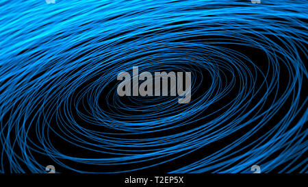 Die 3D-Darstellung der Fantasie blau texturiert abstrakte Form in der ökologischen Bewegung Stockfoto