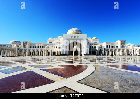 Die schöne Qasr Al Watan - Presidential Palace in Abu Dhabi, VAE. Stockfoto