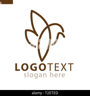 Vogel line logo Symbol vektor Vorlage Stockfoto