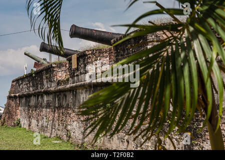 Fort Cornwallis ist eine Bastion fort in Georgetown, Penang, Malaysia, von der British East India Company im späten 18. Jahrhundert gebaut. Stockfoto