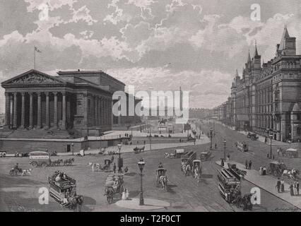 Liverpool: St. George's Hall und der Lime Street Stockfoto