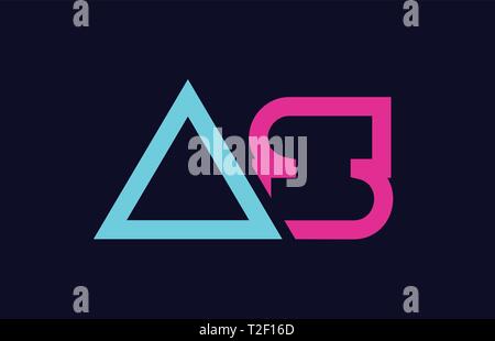 Blau Rosa bunte Buchstaben logo Kombination als s Design geeignet für ein Unternehmen oder ein Geschäft Stock Vektor