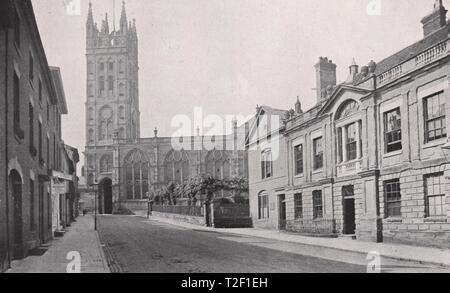 St. Mary's Church und freie Bibliothek, Warwick Stockfoto