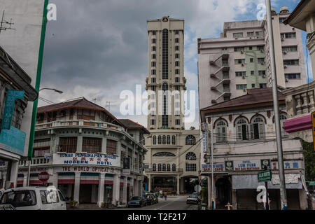 Eine Straße in der Altstadt von George Town, UNESCO-Weltkulturerbe, Penang Island, Malaysia Stockfoto