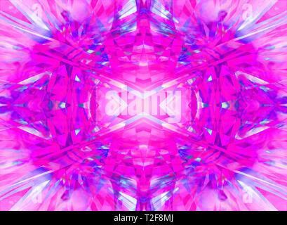 Bunte rosa und blau Kaleidoskop Muster Stockfoto