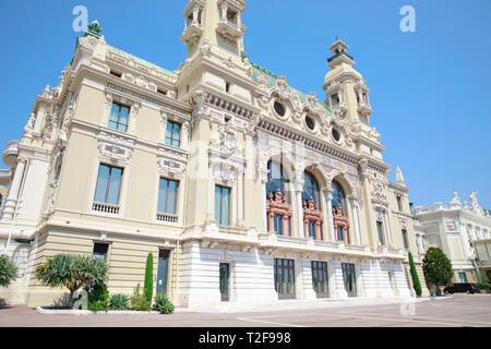 Außenansicht von der Opéra de Monte Carlo in Monaco. Stockfoto