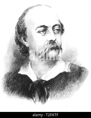 Französischer Schriftsteller GUSTAVE FLAUBERT (1821-1880) Stockfoto