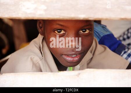 Schule Kinder, Tchewelevogo Dorf, Côte d'Ivoire (Elfenbeinküste) Stockfoto