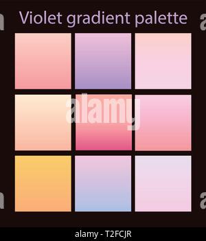 Purple trendige uv-set Verlaufshintergrund violet Palette von Vector Patterns für Design und Web concept art Stock Vektor
