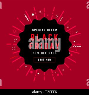 Schwarzer Freitag verkauf Inschrift design Vorlage. Stock Vektor