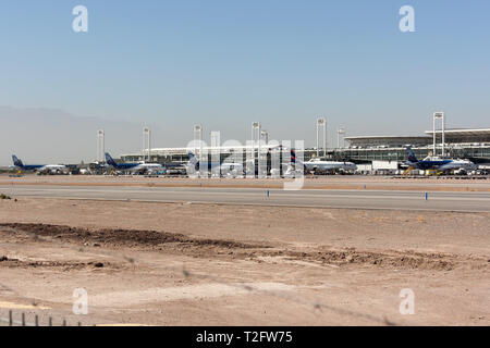 Santiago, Chile. 19 Mär, 2019. Das Domestic Terminal der wichtigsten Flughafen von Chile: Arturo Marino Benitez Flughafen in Santiago. Credit: Fabrizio Gandolfo/SOPA Images/ZUMA Draht/Alamy leben Nachrichten Stockfoto