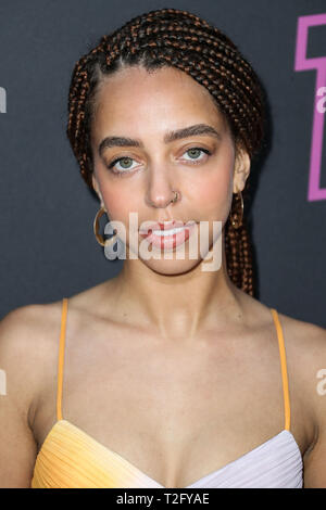 Hollywood, Vereinigte Staaten. 02 Apr, 2019. HOLLYWOOD, LOS ANGELES, Kalifornien, USA - 02 April: Schauspielerin Hayley Gesetz kommt an der Los Angeles Special Screening der Bleecker Street 'Teen Spirit' in die Kinos ArcLight Hollywood am 2. April 2019 in Hollywood, Los Angeles, Kalifornien, USA. (Foto von Xavier Collin/Image Press Agency) Quelle: Bild Presse Agentur/Alamy leben Nachrichten Stockfoto