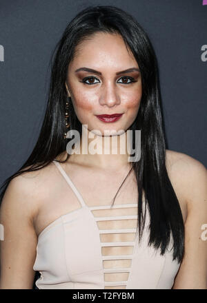 Hollywood, Vereinigte Staaten. 02 Apr, 2019. HOLLYWOOD, LOS ANGELES, Kalifornien, USA - 02 April: Schauspielerin Alexis Freude kommt an der Los Angeles Special Screening der Bleecker Street 'Teen Spirit' in die Kinos ArcLight Hollywood am 2. April 2019 in Hollywood, Los Angeles, Kalifornien, USA. (Foto von Xavier Collin/Image Press Agency) Quelle: Bild Presse Agentur/Alamy leben Nachrichten Stockfoto