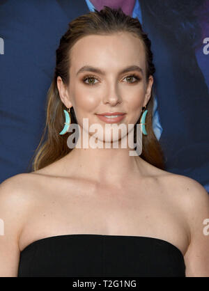 April 1, 2019 - Hollywood, Kalifornien, USA - 01. April 2019 - Hollywood, Kalifornien - Jodie Comer. BBC America und AMC's" "Killing Eve'' Saison 2 Premiere am Arclight Hollywood. Photo Credit: Birdie Thompson/AdMedia (Credit Bild: © Birdie Thompson/AdMedia über ZUMA Draht) Stockfoto