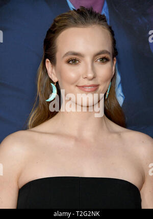 April 1, 2019 - Hollywood, Kalifornien, USA - 01. April 2019 - Hollywood, Kalifornien - Jodie Comer. BBC America und AMC's" "Killing Eve'' Saison 2 Premiere am Arclight Hollywood. Photo Credit: Birdie Thompson/AdMedia (Credit Bild: © Birdie Thompson/AdMedia über ZUMA Draht) Stockfoto