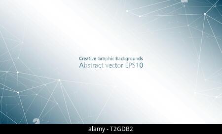 Kreative Grafik abstrakte Formen Hintergründe, vector Punkte und Linien verbunden Stock Vektor