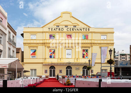 Teatro Cervantes (Cervantes Theater), Malaga Andalusien Spanien Europa Stockfoto