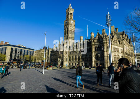 Bradford City Hall, Centenary Square, Bradford, West Yorkshire Stockfoto