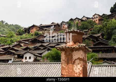 Traditionelle Chinesische Dorf Nuodeng in der Provinz Yunnan Stockfoto