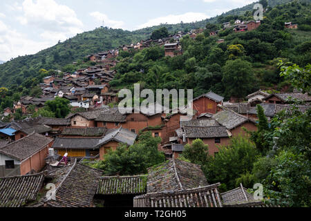 Traditionelle Chinesische Dorf Nuodeng in der Provinz Yunnan Stockfoto